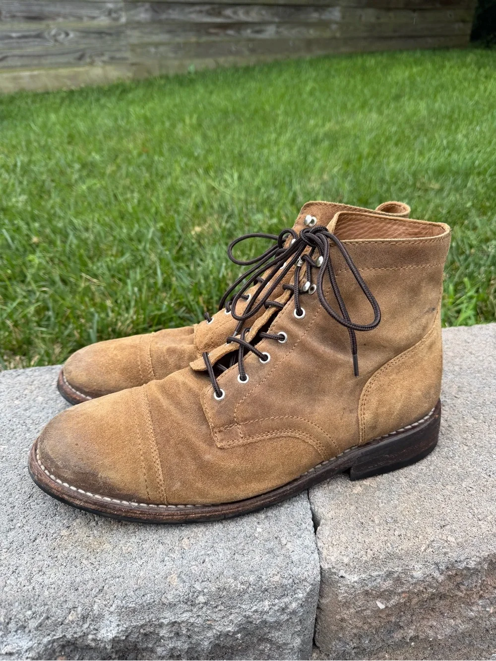 Thursday Boot Co. Men’s Brown Leather Cap Toe Lace-Up Ankle Boots US 13